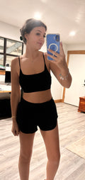 Square Bralette Black