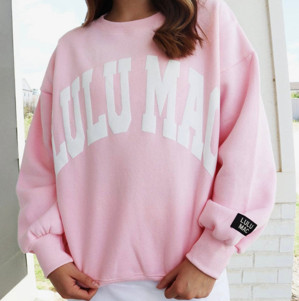 Lulu Mac Light Pink/White Sweater