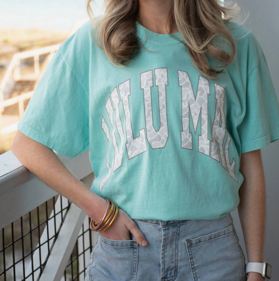Lulu Mac Camo Tee in Mint