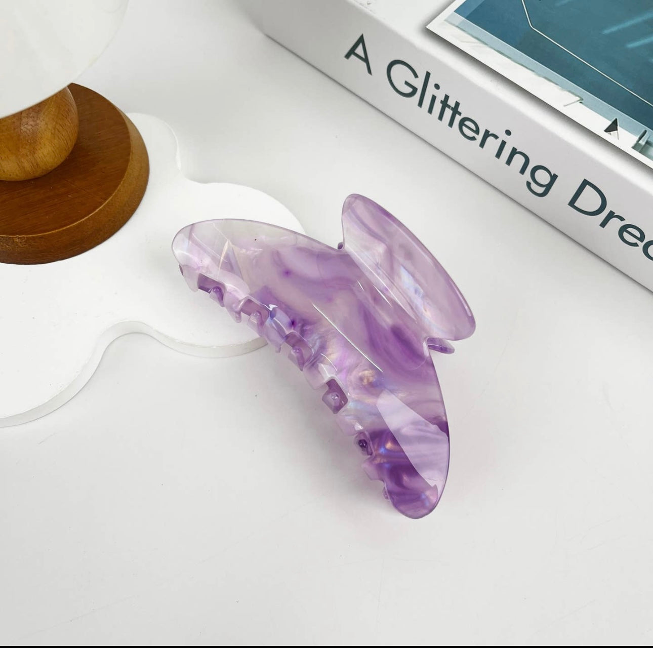 4.3" Large Moon Hair Clip