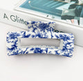 Blue and White Claw Clip