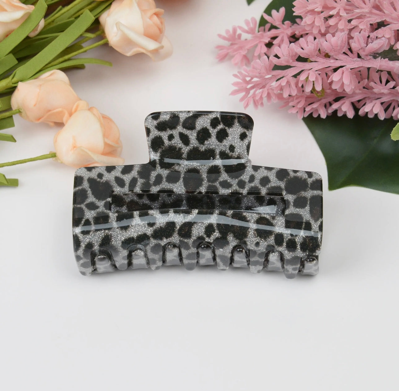Silver and Black Leopard
