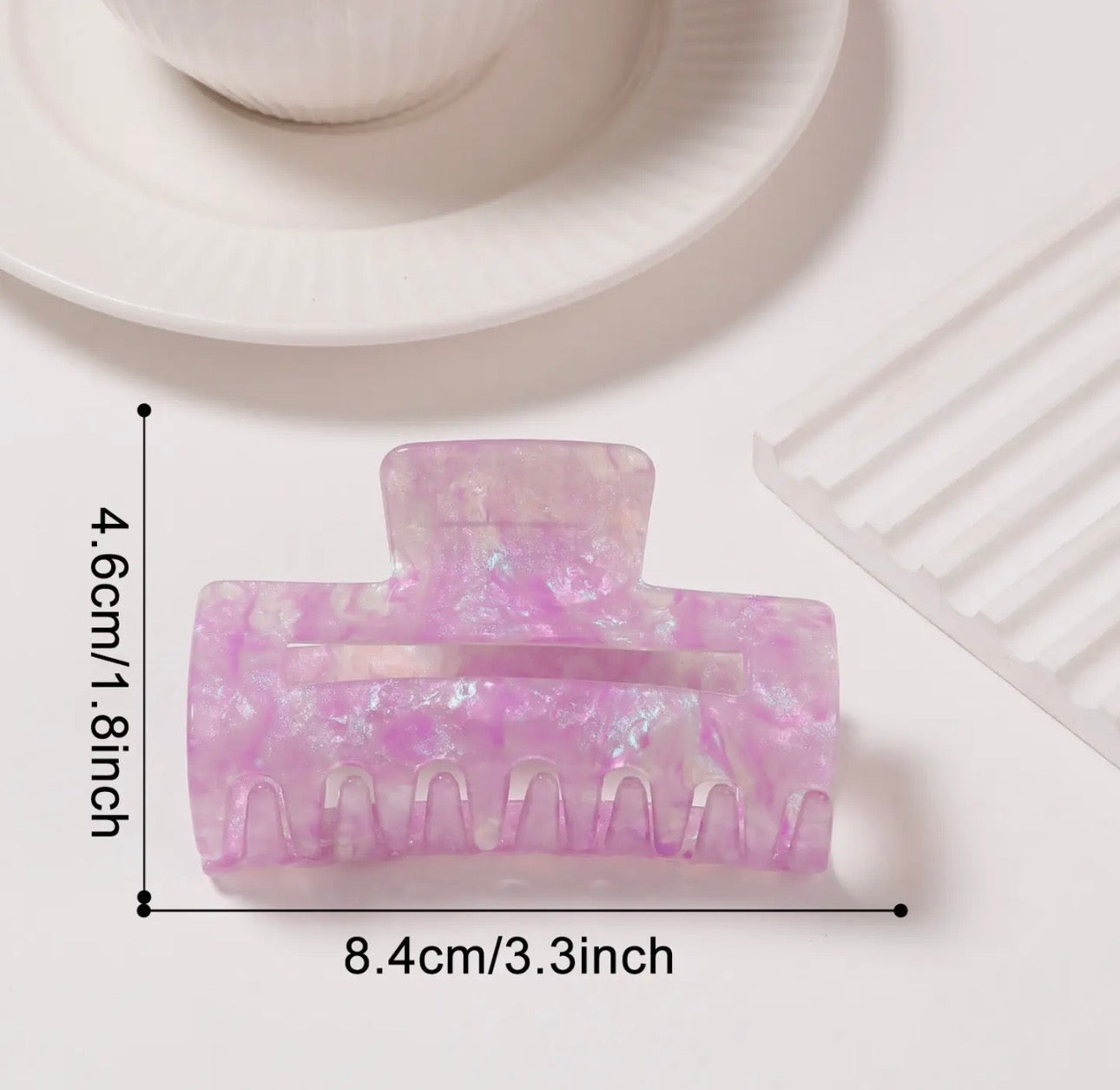 Purple Glitter Splatter Hair Clip